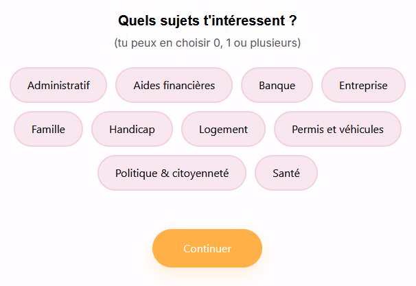 Sélection des thèmes qui t'intéressent